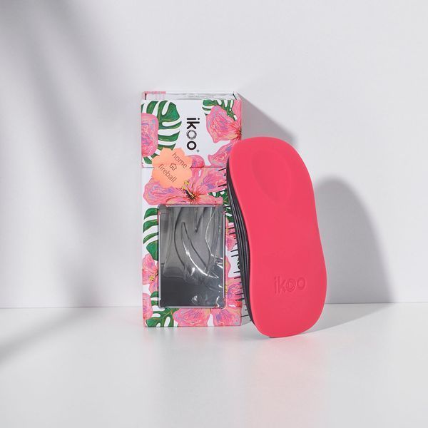 brush ikoo home fireball black | щітка-детанглер для дбайливого розплутування волосся "Полум'я пристрасті" 001-010-002 фото